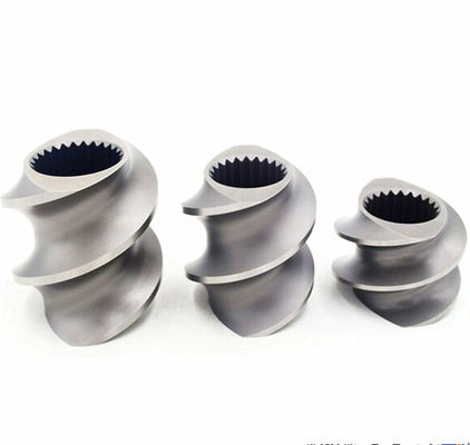 Plastic Tweelingschroefextruder die het ZandstralenOppervlaktebehandeling mengen van het Schroefelement