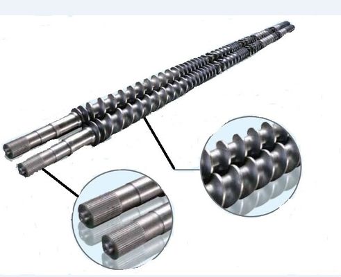 Tweeling van de de Extruderschroef van de Schroefschacht Plastic van de het Ontwerpextruder de Schroefdelen WR15E Materiaal