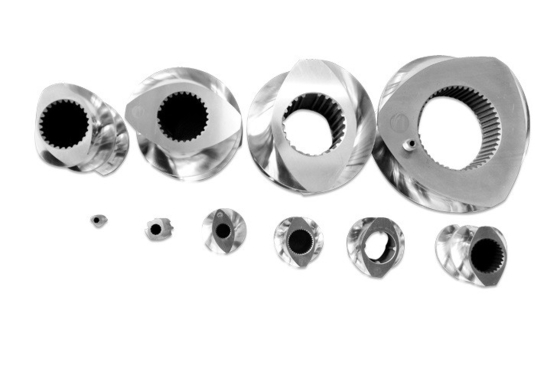 Model 223 41CrAlMo7 38CrMoAl Twin Screw Counter roterende extruder voor aardolie en prestaties
